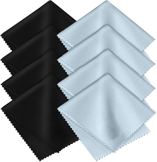 8-Pack Microfiber Cleaning Cloths — Ultra-Soft, Streak-Free