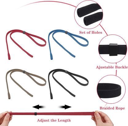 4-Pack Adjustable Nylon Sunglass Straps — Universal Eyewear Reta